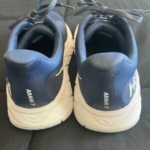 Hoka Blue and White Athletic Shoes